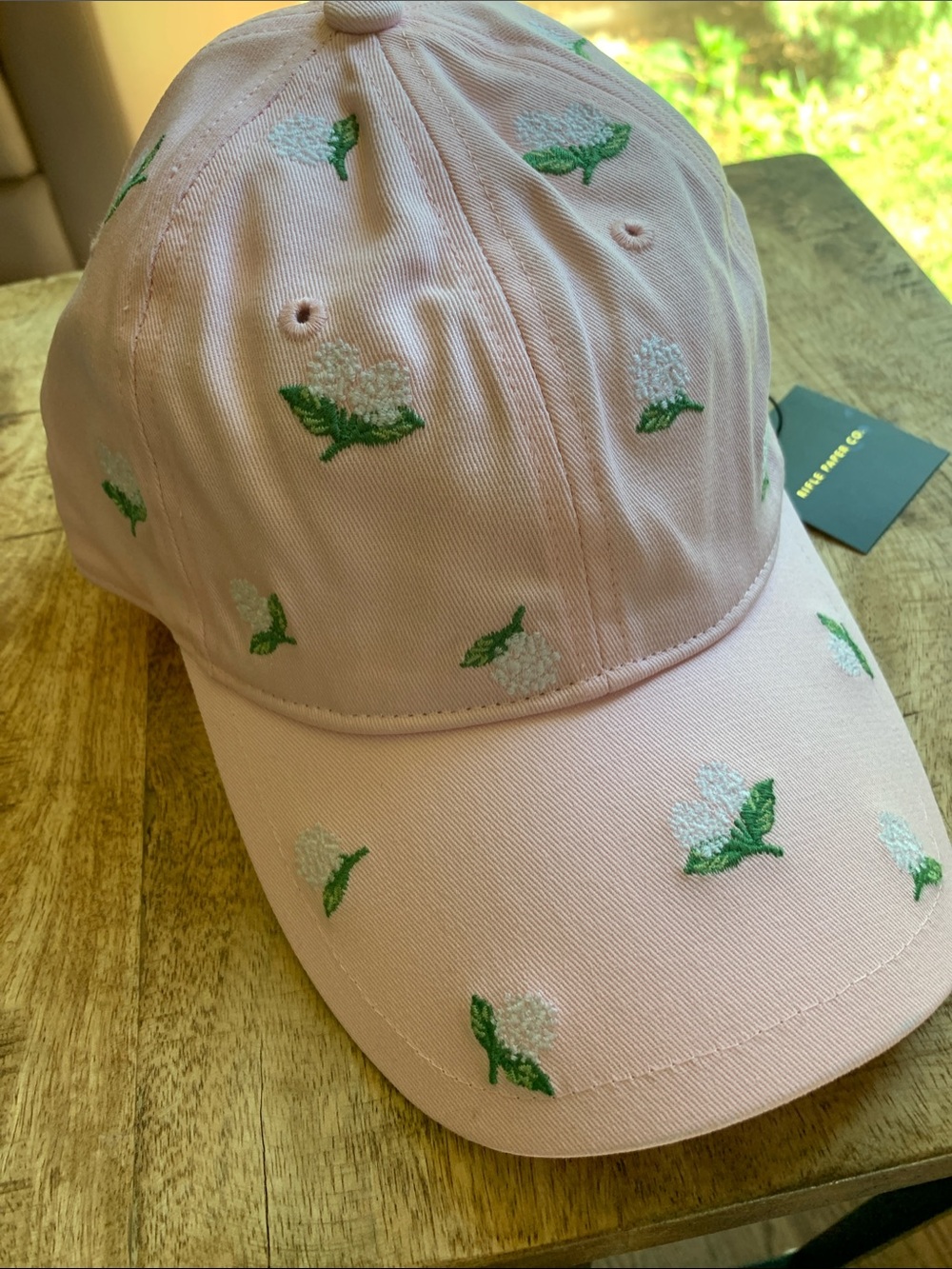 Rifle Paper Co. Pink Embroidered Floral Women’s Baseball Cap